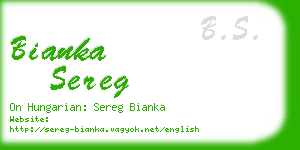 bianka sereg business card